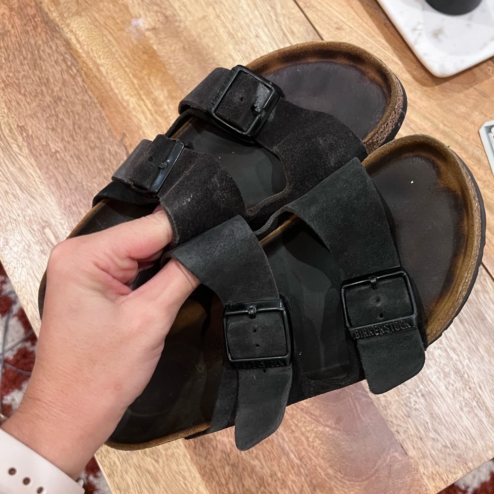 Arizona Birkenstock Black Suede